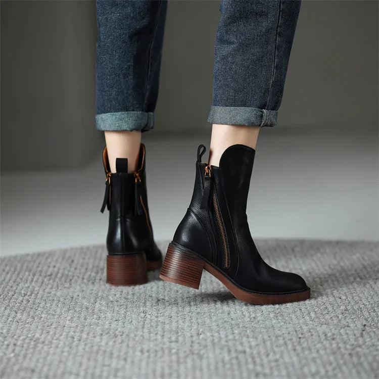 Mandy™ - Bottines en Cuir