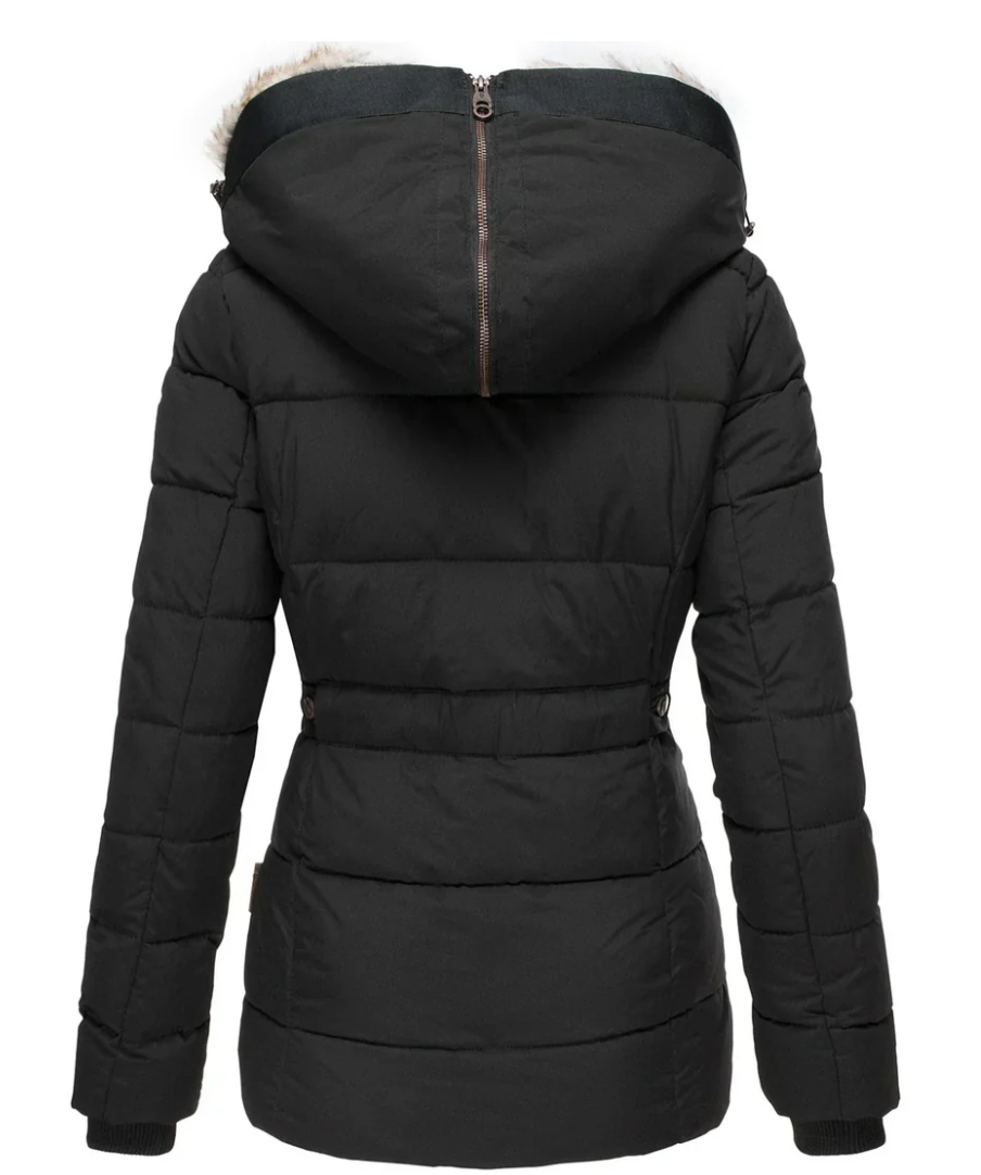 Katia™ – Manteau D'Hiver Doublé de Fourrure